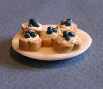 Dollhouse Miniature Tarts, Blueberry